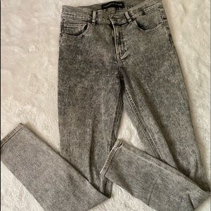 Express Gray High Rise Jegging Skinny Jeans sz 4